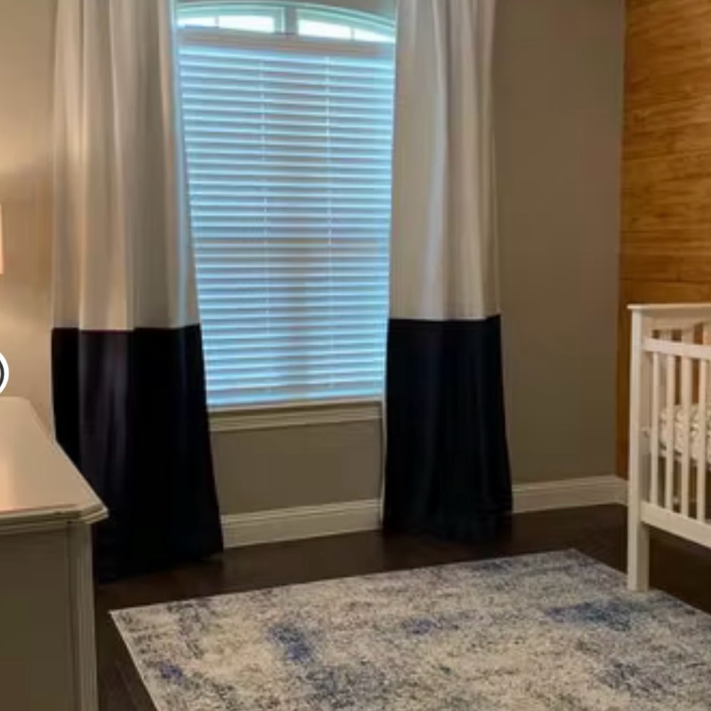 Project 62 blackout color block curtains in navy blue